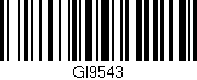 Código de barras (EAN, GTIN, SKU, ISBN): 'GI9543'
