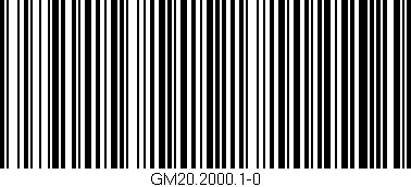 Código de barras (EAN, GTIN, SKU, ISBN): 'GM20.2000.1-0'