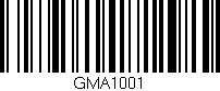Código de barras (EAN, GTIN, SKU, ISBN): 'GMA1001'