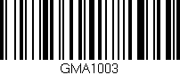 Código de barras (EAN, GTIN, SKU, ISBN): 'GMA1003'
