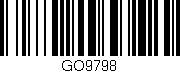 Código de barras (EAN, GTIN, SKU, ISBN): 'GO9798'