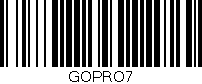 Código de barras (EAN, GTIN, SKU, ISBN): 'GOPRO7'