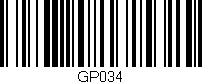 Código de barras (EAN, GTIN, SKU, ISBN): 'GP034'