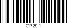 Código de barras (EAN, GTIN, SKU, ISBN): 'GR29-1'