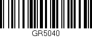 Código de barras (EAN, GTIN, SKU, ISBN): 'GR5040'