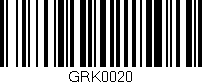 Código de barras (EAN, GTIN, SKU, ISBN): 'GRK0020'