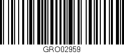 Código de barras (EAN, GTIN, SKU, ISBN): 'GRO02959'
