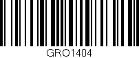 Código de barras (EAN, GTIN, SKU, ISBN): 'GRO1404'