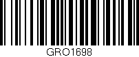 Código de barras (EAN, GTIN, SKU, ISBN): 'GRO1698'