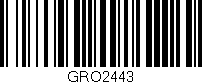 Código de barras (EAN, GTIN, SKU, ISBN): 'GRO2443'