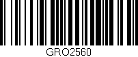Código de barras (EAN, GTIN, SKU, ISBN): 'GRO2560'