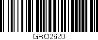 Código de barras (EAN, GTIN, SKU, ISBN): 'GRO2620'