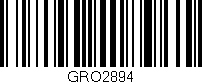 Código de barras (EAN, GTIN, SKU, ISBN): 'GRO2894'