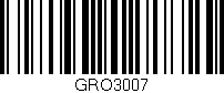 Código de barras (EAN, GTIN, SKU, ISBN): 'GRO3007'