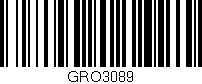 Código de barras (EAN, GTIN, SKU, ISBN): 'GRO3089'