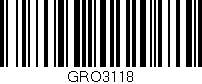 Código de barras (EAN, GTIN, SKU, ISBN): 'GRO3118'
