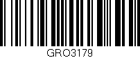 Código de barras (EAN, GTIN, SKU, ISBN): 'GRO3179'
