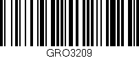 Código de barras (EAN, GTIN, SKU, ISBN): 'GRO3209'