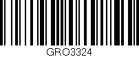 Código de barras (EAN, GTIN, SKU, ISBN): 'GRO3324'
