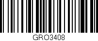 Código de barras (EAN, GTIN, SKU, ISBN): 'GRO3408'
