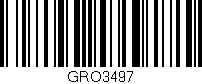 Código de barras (EAN, GTIN, SKU, ISBN): 'GRO3497'
