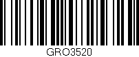 Código de barras (EAN, GTIN, SKU, ISBN): 'GRO3520'