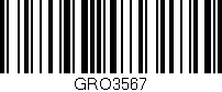 Código de barras (EAN, GTIN, SKU, ISBN): 'GRO3567'