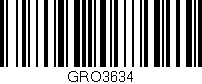 Código de barras (EAN, GTIN, SKU, ISBN): 'GRO3634'