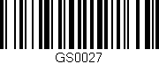 Código de barras (EAN, GTIN, SKU, ISBN): 'GS0027'