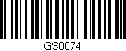 Código de barras (EAN, GTIN, SKU, ISBN): 'GS0074'