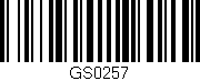 Código de barras (EAN, GTIN, SKU, ISBN): 'GS0257'