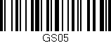Código de barras (EAN, GTIN, SKU, ISBN): 'GS05'