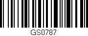 Código de barras (EAN, GTIN, SKU, ISBN): 'GS0787'