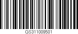 Código de barras (EAN, GTIN, SKU, ISBN): 'GS311009501'