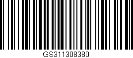 Código de barras (EAN, GTIN, SKU, ISBN): 'GS311308380'