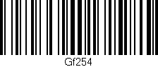 Código de barras (EAN, GTIN, SKU, ISBN): 'Gf254'