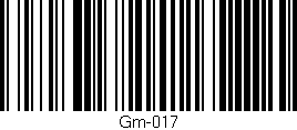 Código de barras (EAN, GTIN, SKU, ISBN): 'Gm-017'