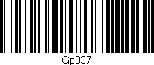 Código de barras (EAN, GTIN, SKU, ISBN): 'Gp037'