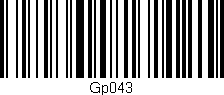 Código de barras (EAN, GTIN, SKU, ISBN): 'Gp043'