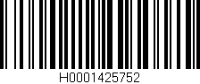 Código de barras (EAN, GTIN, SKU, ISBN): 'H0001425752'
