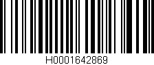 Código de barras (EAN, GTIN, SKU, ISBN): 'H0001642869'