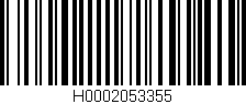 Código de barras (EAN, GTIN, SKU, ISBN): 'H0002053355'