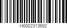 Código de barras (EAN, GTIN, SKU, ISBN): 'H0002313692'