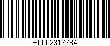 Código de barras (EAN, GTIN, SKU, ISBN): 'H0002317784'