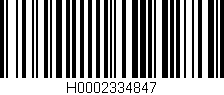 Código de barras (EAN, GTIN, SKU, ISBN): 'H0002334847'