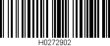 Código de barras (EAN, GTIN, SKU, ISBN): 'H0272902'