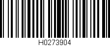 Código de barras (EAN, GTIN, SKU, ISBN): 'H0273904'
