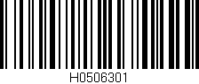 Código de barras (EAN, GTIN, SKU, ISBN): 'H0506301'