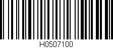 Código de barras (EAN, GTIN, SKU, ISBN): 'H0507100'