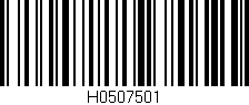Código de barras (EAN, GTIN, SKU, ISBN): 'H0507501'